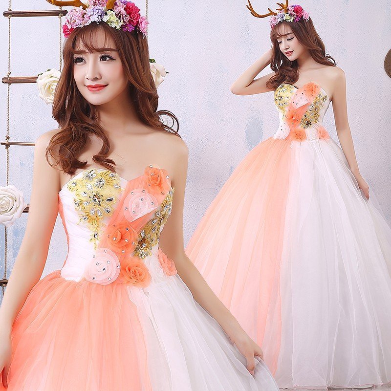 カラードレス 安い ピアノ発表会ドレス 結婚式 ウエディングドレス 花嫁ロングドレス 二次会 パーテ