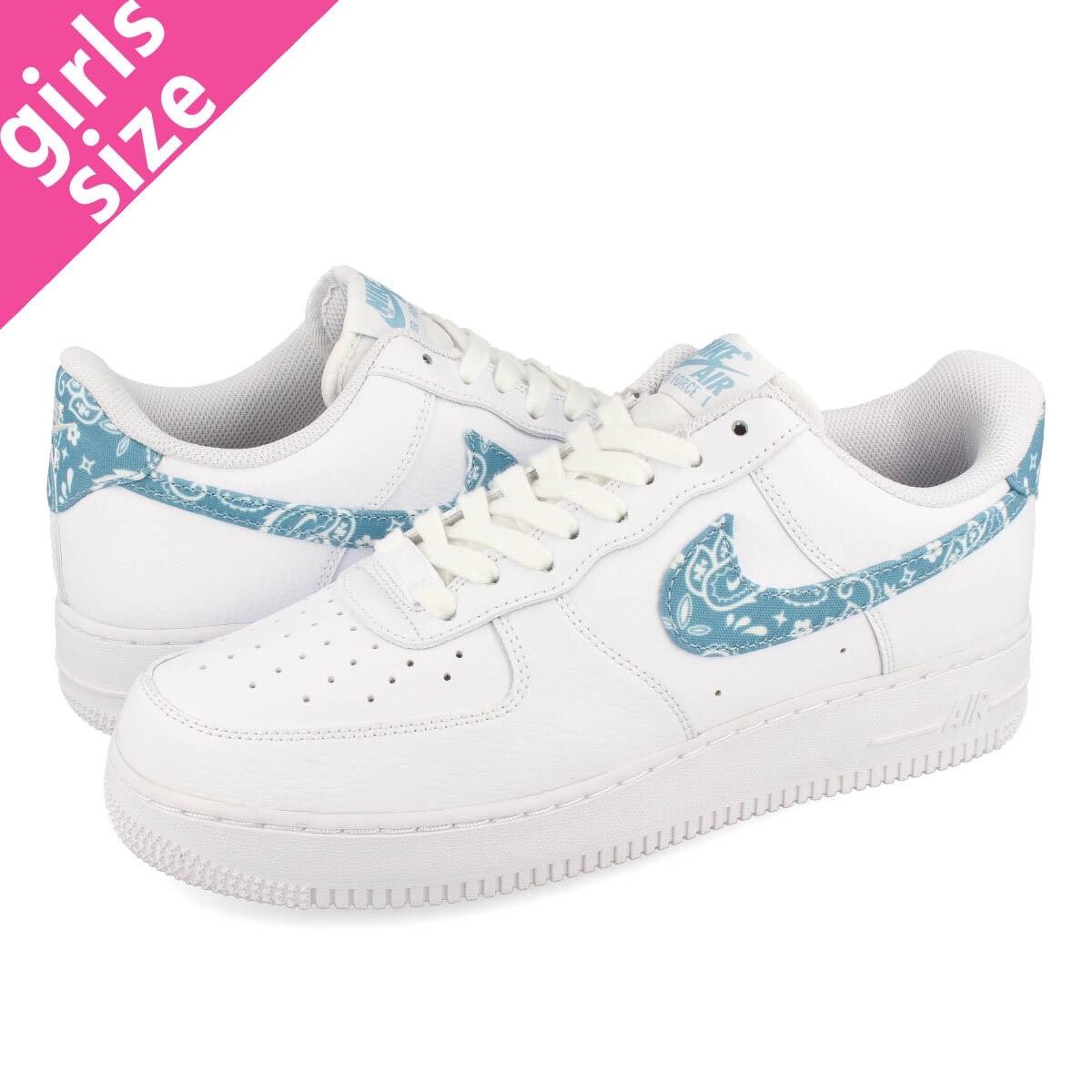 WMNS AIR FORCE 1 07 ESSENTIALS WHITE/WORN BLUE/WHITE/WHITE 【PAISLEY】