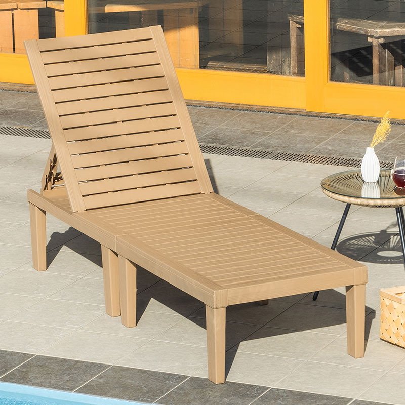 サマーベッド ビーチベッド 屋外 ガーデンチェア ガーデンベッド チェア リクライニング デッキチェア プール ガーデン 肘なし 5段階調節 ガーデンファニチャー