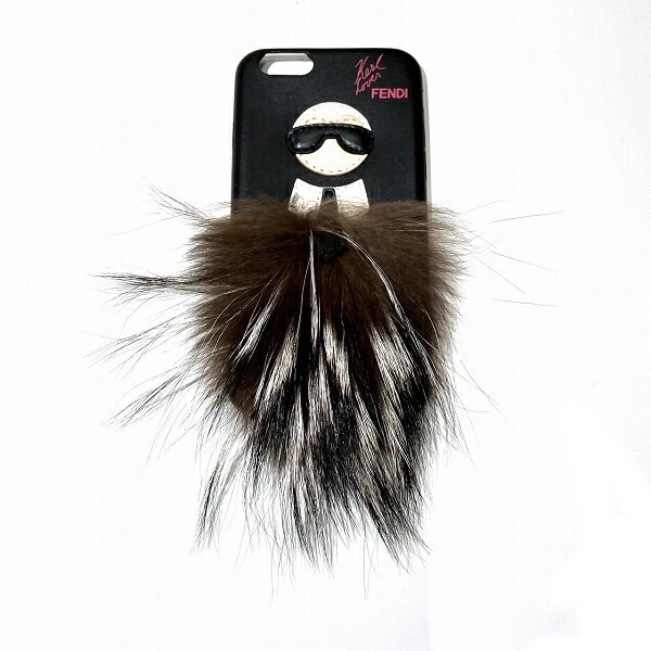 フェンディ FENDI カールラガーフェルト iPhone6 ケースカバー 7AR430 【中古】