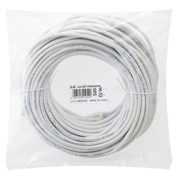 Cat6対応ツメ折れ防止LANケーブル ld-gpt-wh30-rs