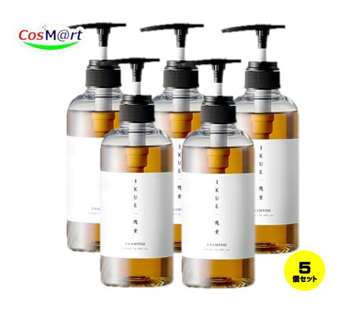 【5本セット】 IKUE 幾重 シャンプー 500ml サロンクオリティ 日本製 濃密泡 ふけ かゆみ 敏感肌 (4580708290560-5)