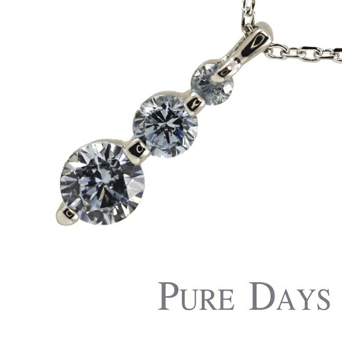 【即納】ピュア PURE シルバー925 チェンジカラー ストーン 色が変わる 3ストーン ネックレス P4C-915 チェーン アクセサリー ジュエリー アクセ 可愛い 人気 ギフト プレゼント