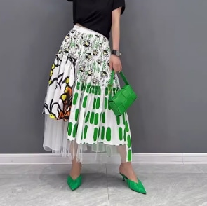 レディース スカート ミモレ フレア アシンメトリー フェミニン レース ハイウエスト コンサバ 切り替えデザイン きれいめ カジュアル 上品 おしゃれ かっこいい レトロ アジアン エスニック