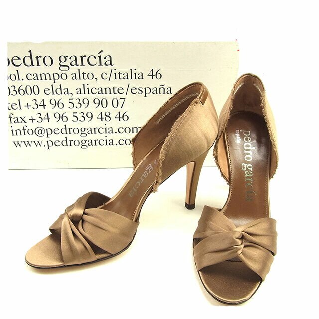 パンプス シューズ 靴 フロントツイスト 37ハーフ セパレート ブラウン 中古