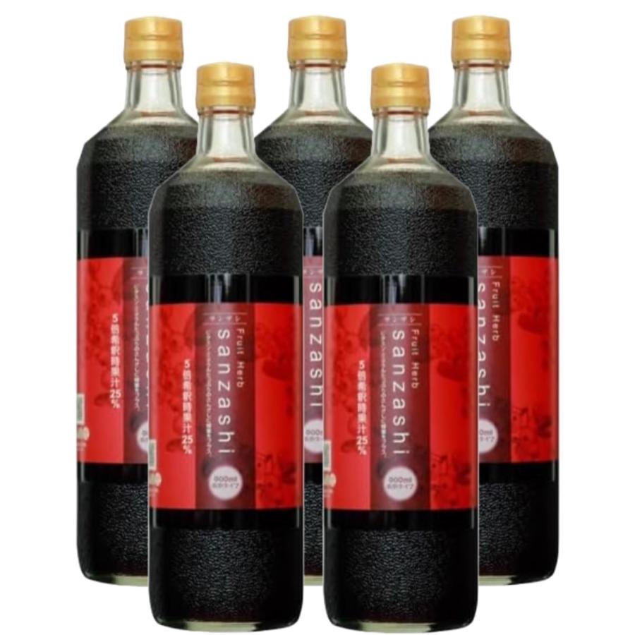 さんざし ドリンク サンザシドリンク フルーツハーブ 900ml 5本セット正規品 希釈タイプ