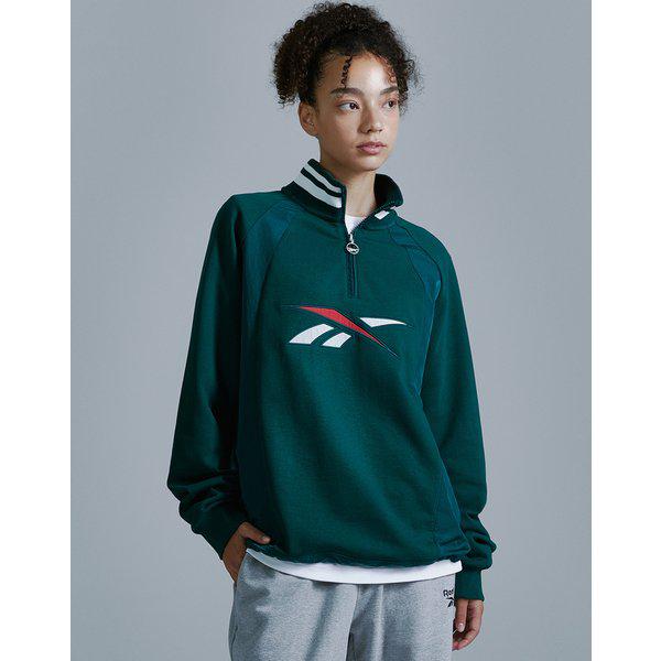 [24FW] ニューベクター ハイブリッド ハーフジップ - グリーン RETS4FM21E3