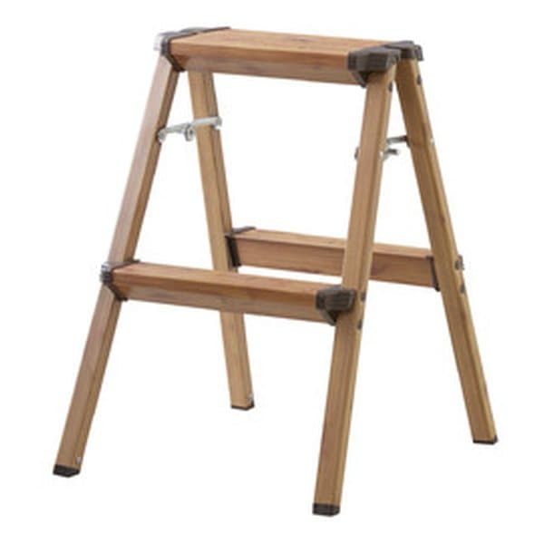 ステップスツール2段 ブラウン 幅41×奥行き47×高さ55cm PC-402