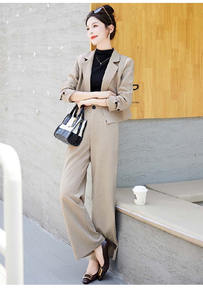 レア商品セットアップ レディース スーツ パンツスーツ テーラードジャケット ショート丈 ビジネススーツ フォーマル パーティードレス パンツドレス ワイドパンツ ガウチョパンツ 上下セット スーツジ