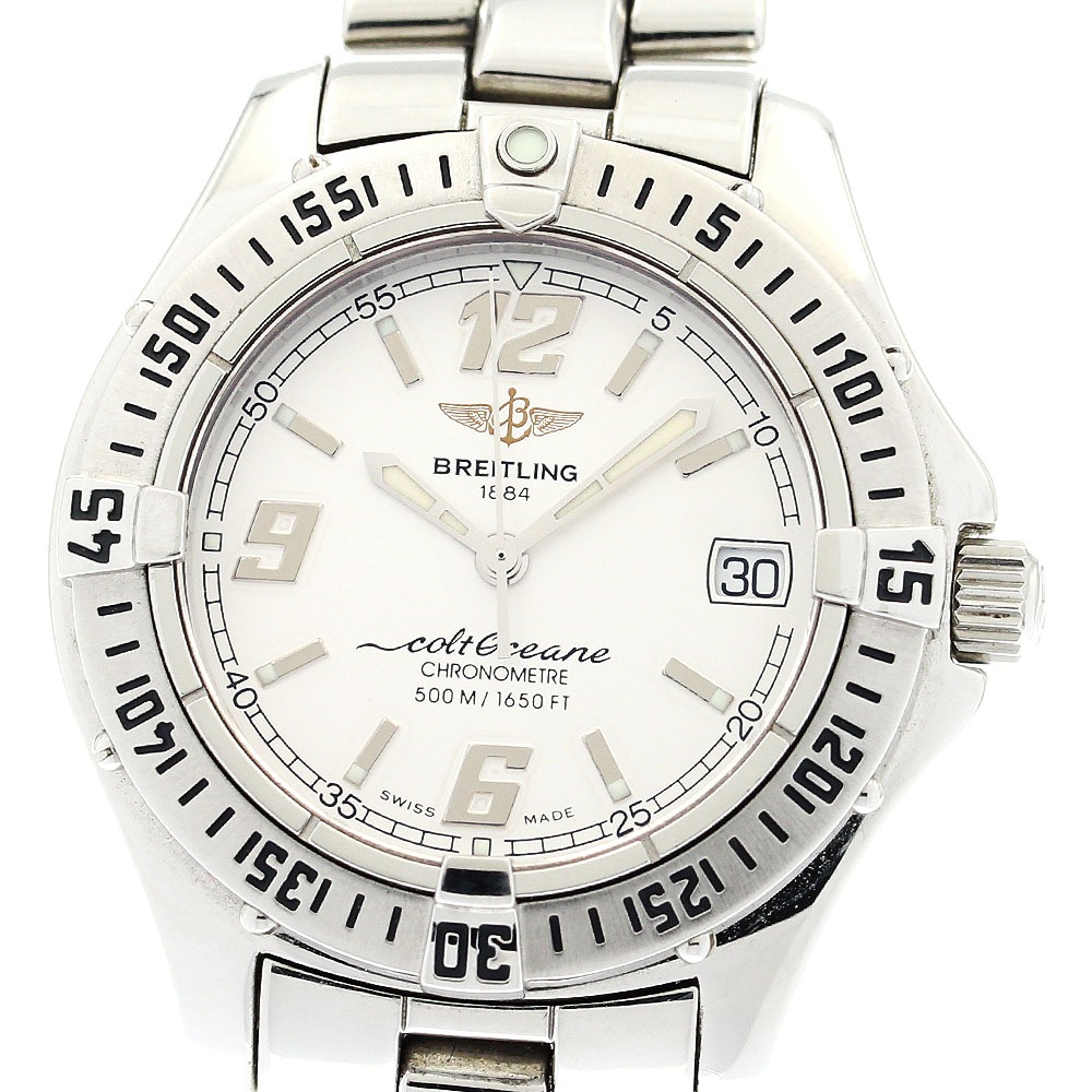 ブライトリング BREITLING A57350 コルトオーシャン デイト クォーツ レディース _896108【中古】