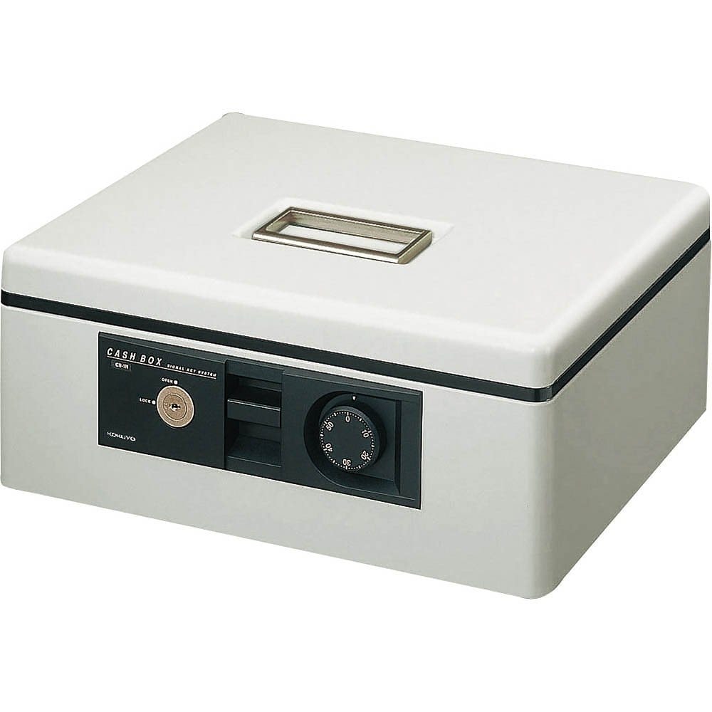 手提げ金庫 ダイヤル錠付き A4 グレー CB-11M