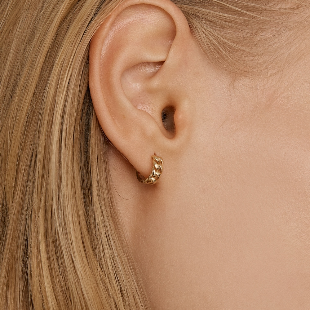 LUNNE 14k チェーンワンタッチピアス 14k ゴールド #P22