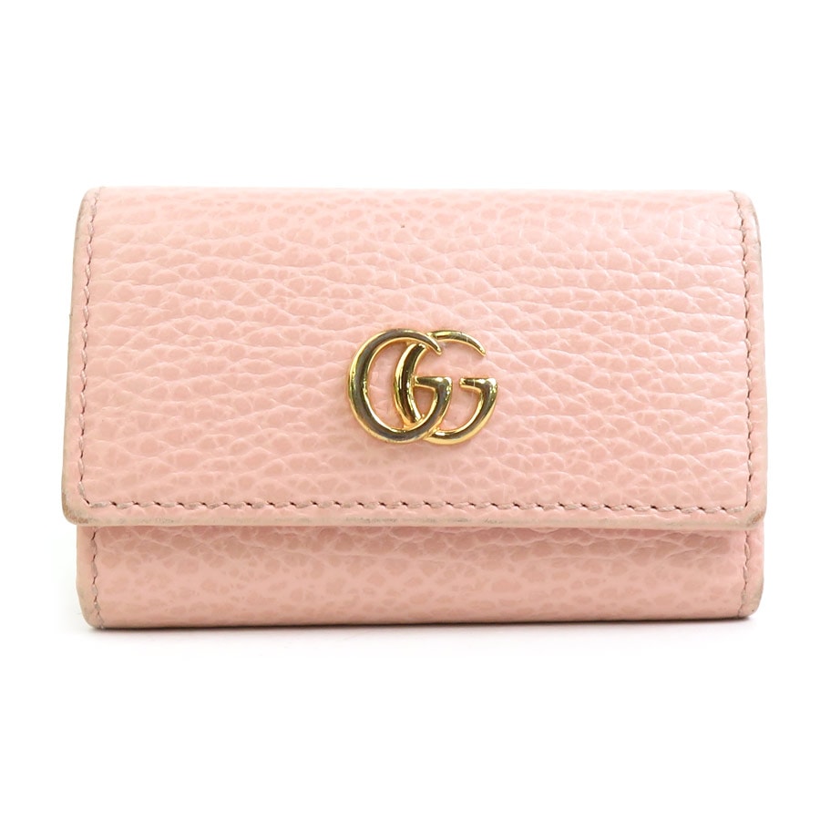 グッチ GUCCI キーケース GGマーモント レザー ピンク レディース 456118 h30425j