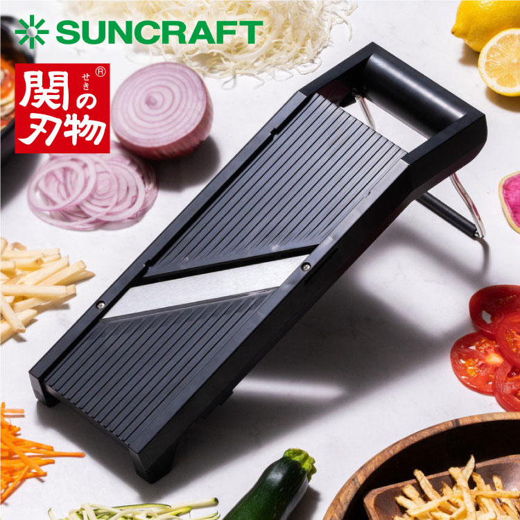 サンクラフト ダイヤル式リフトスライサー 日本製 関の刃物 厚さ調節 スライサー 千切り セット 千切り器 千切りスライサー マルチスライサー 多機能 野菜調理器 フライドポテト 安全ホルダー AMS