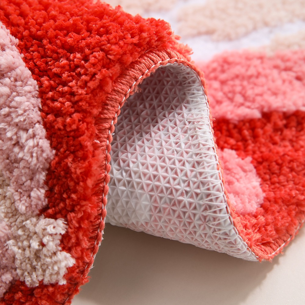 【速達!】床マット植毛浴室吸水ジャカード高級房絨毯玄関マット寝室ベッド前小絨毯