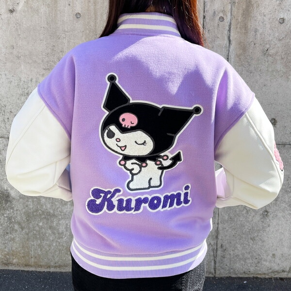 サンリオ クロミ ホワイトパープル スタジャン L アパレル ユニセックス スカジャン キャラジャン_1382-3825019100