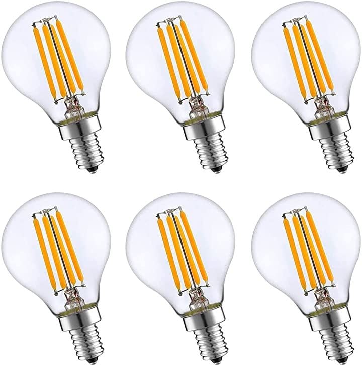 KY LEE LED電球 G45 E14口金 4W 40W形相当 電球色相当2700K 広配光タイプ 360度発光 6個入( ST64-6Wx6-T)