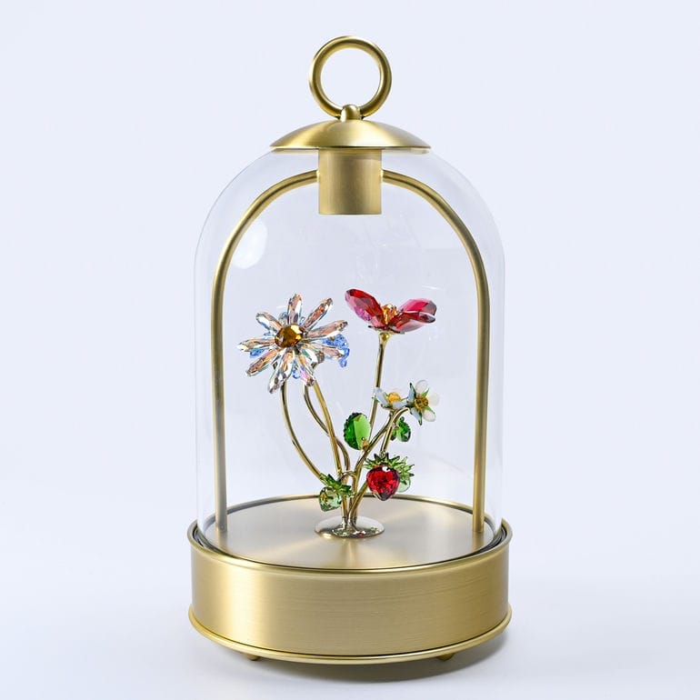 クリスタルフィギュア Garden Tales フローラルブーケ LED ランタン 5646021 インテリア オブジェ 置物 災害時 緊急時 使用可能