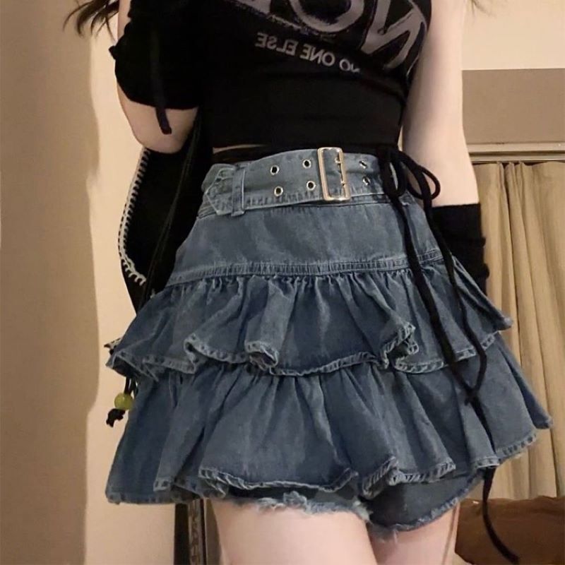 デニムスカート ミニ丈 ミニスカート ハイウエスト デニム レディース スカート ショート丈 Aライン かわいい 大人可愛い カジュアル おしゃれ 大人女子 キュート 無地 春 夏 秋 学生 デート