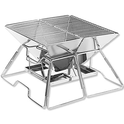 他サイト： CARBABY バーベキューコンロ 焚き火台 アウトドアコンロ 折りたたみ BBQコンロ １台2役 2-4人用 灰受けケース付き 収納袋付の商品画像