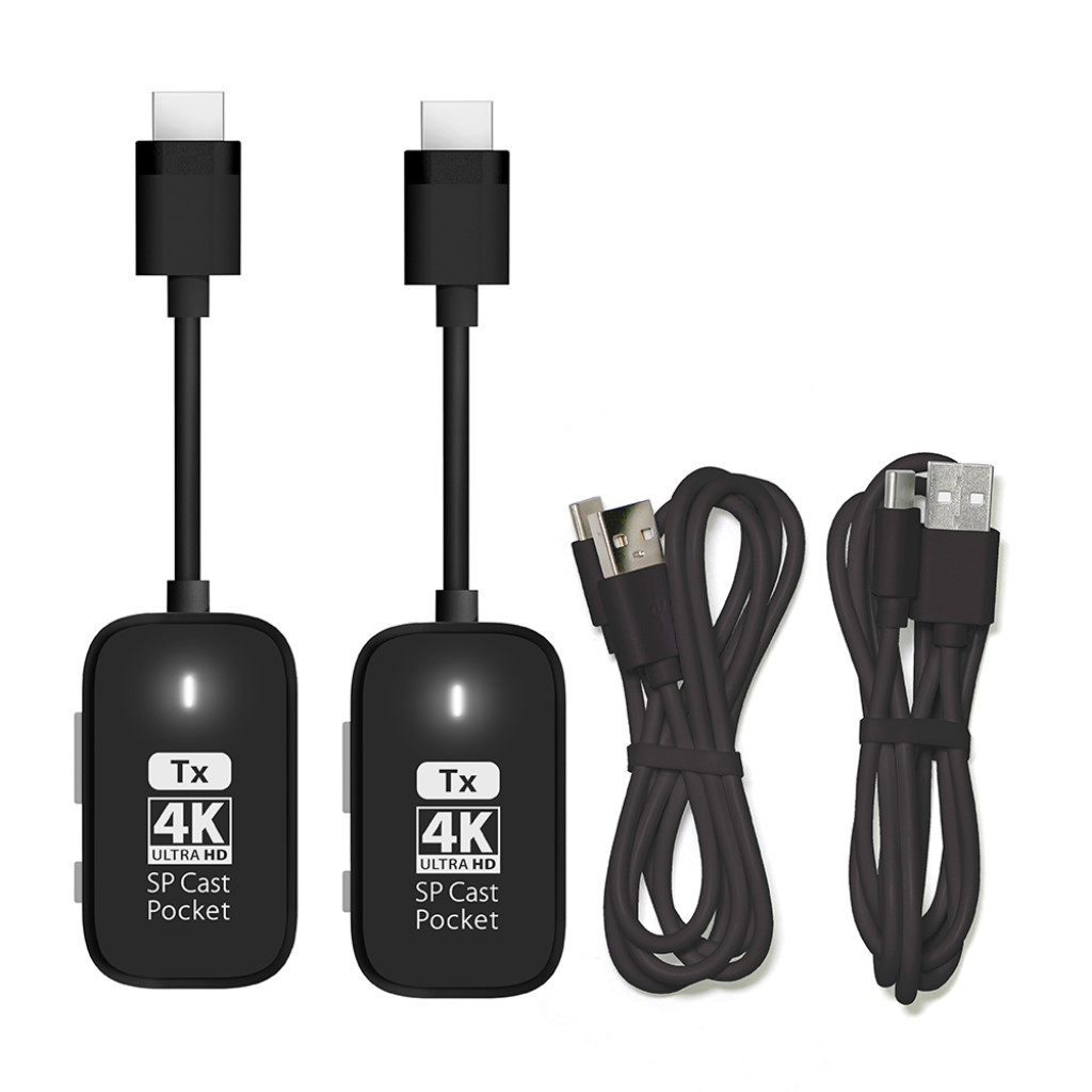プリンストン [SPCASTPOCKET4K-H1SET] 4K対応ワイヤレスプレゼンテーション(HDMI送信機2台セット)