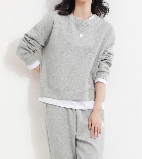 レディース トップス パンツ ボトムス ニット セーター スウェット セットアップ ラウンドネック 襟なし かわいい シンプル カジュアル おしゃれ かっこいい こなれ感 ラフ メンズライク ボーイッ