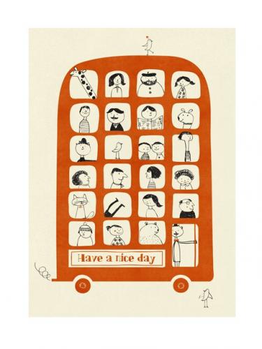 BLANCA GOMEZ MAGIC BUS A4 アートプリント/ポスター