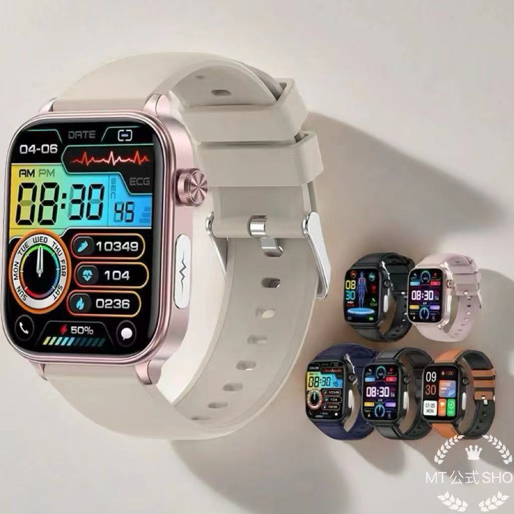 2025最新スマートウォッチ 血糖値 ECG心電図 血圧測定 血液分析 血中酸素 心拍数 日本製センサー 体温 通話機能 体温監視 24時間健康管理 心拍数 着信通知 運動モード