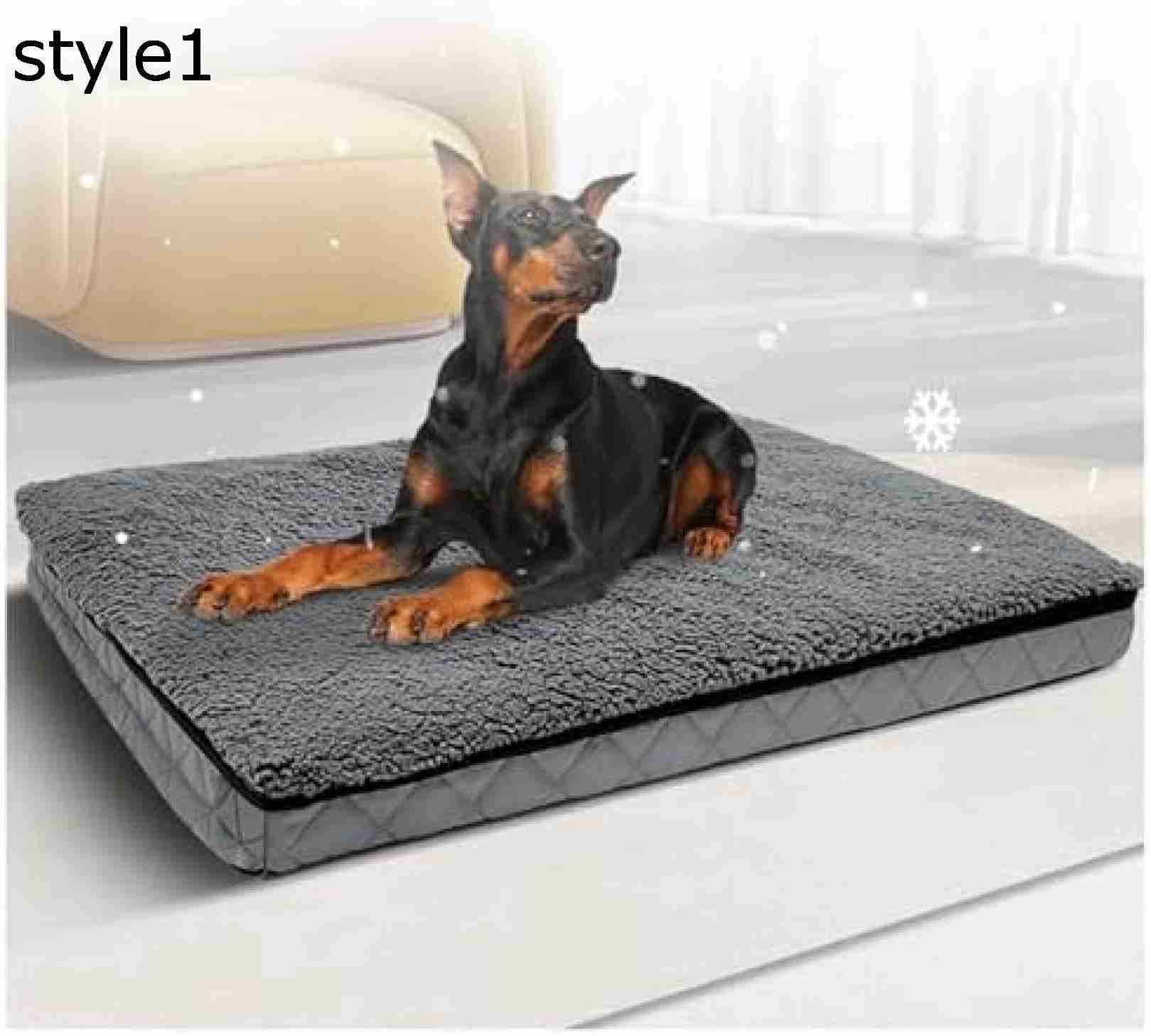 大型犬用の整形外科用犬用ベッド 通気性いい 防水 耐噛 破れない 丈夫 犬用マットレス 洗える 取り外せるカバー 滑り止め 中型犬 大型犬 通年使える クレートベッド 犬クレートマット 大型犬 ベッド