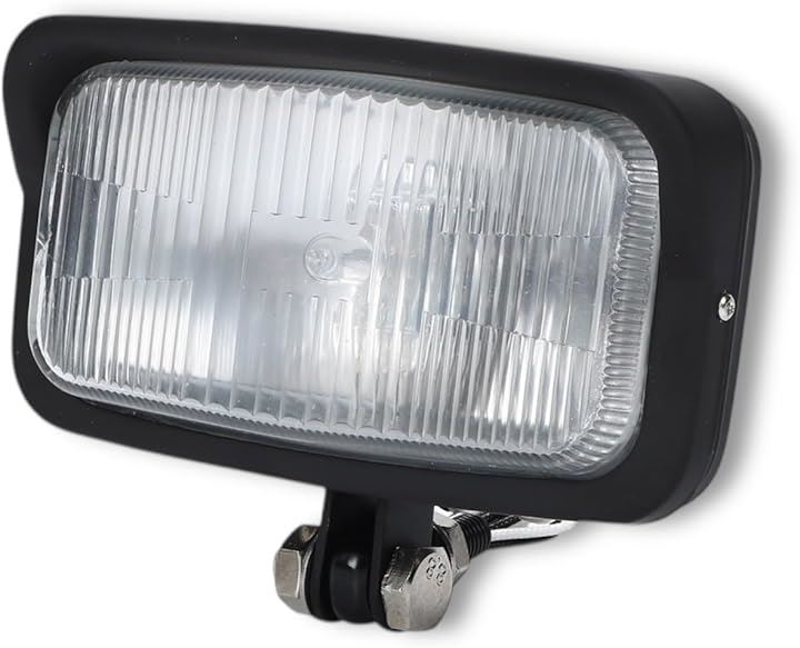 スクエア ヘッドライト チョッパー ハーレー ホンダ ヤマハ スズキ カワサキ 用 バイク オートバイ ヴィンテージ レトロ 角型 スクランブラー カフェレーサー カスタム(ブラック)