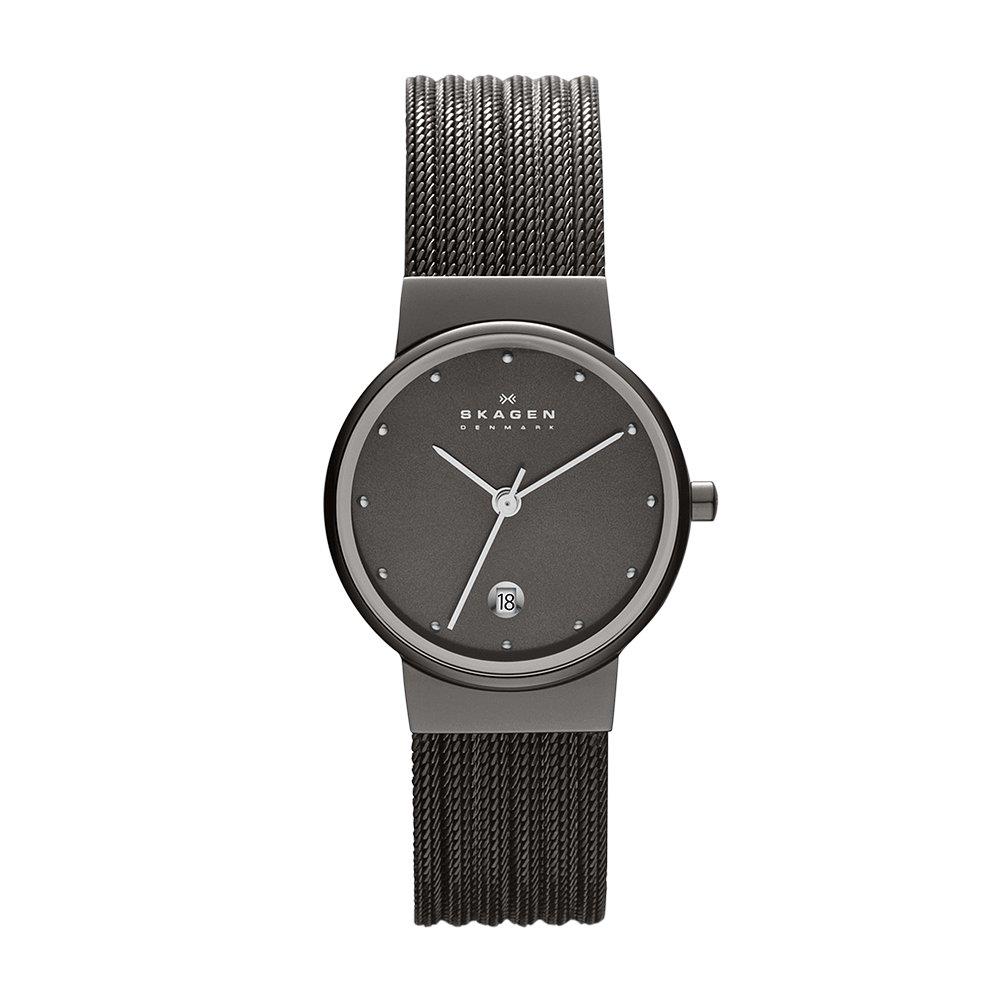 Skagen 355SMM1 Gunmetal Dial Mesh Ladies Watch