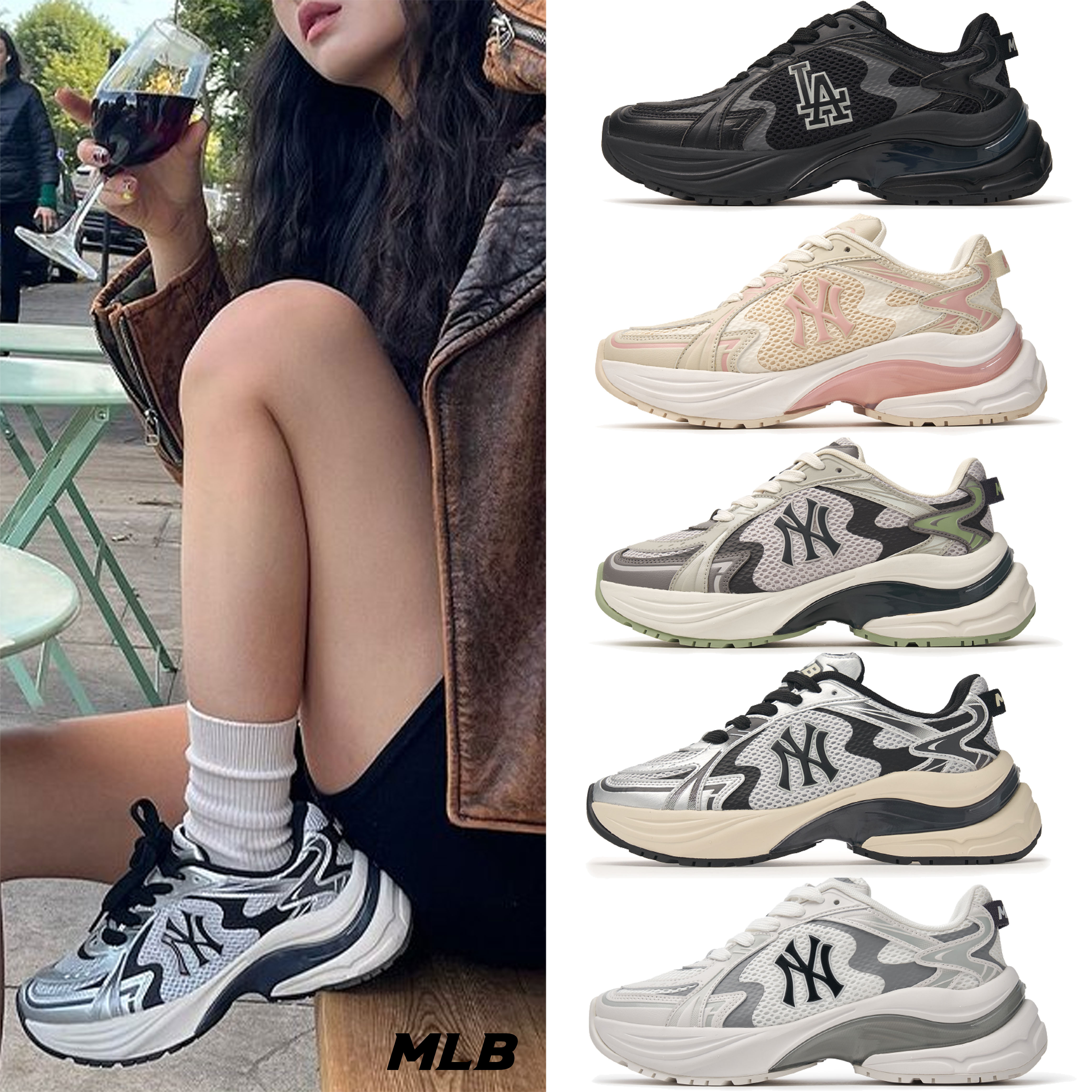 【セレブ着用】カーブランナーメンズ レディーススニーカー 3ASXCA12N ドジャースニューヨークヤンキースCurve Runner男女兼用シューズ運動靴