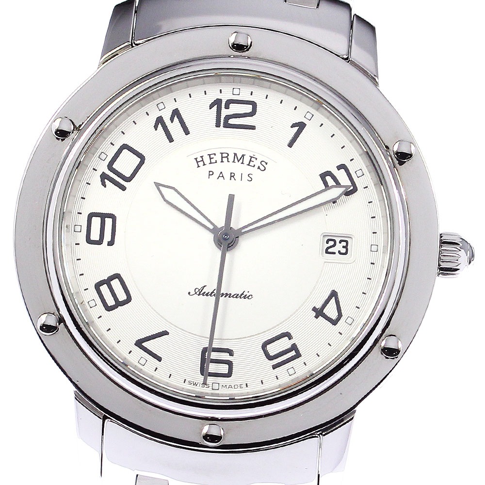 Hermesエルメス HERMES CP2.810 クリッパー クラシック デイト 自動巻き メンズ 良品 _779602【中古】