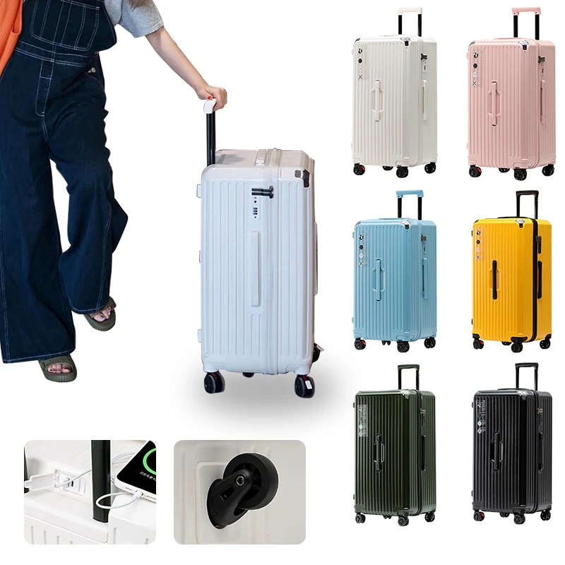 キャリーケース スーツケース 機内持ち込み USBポート付き 充電口 カップホルダー付き 超軽量 大容量 6,537円