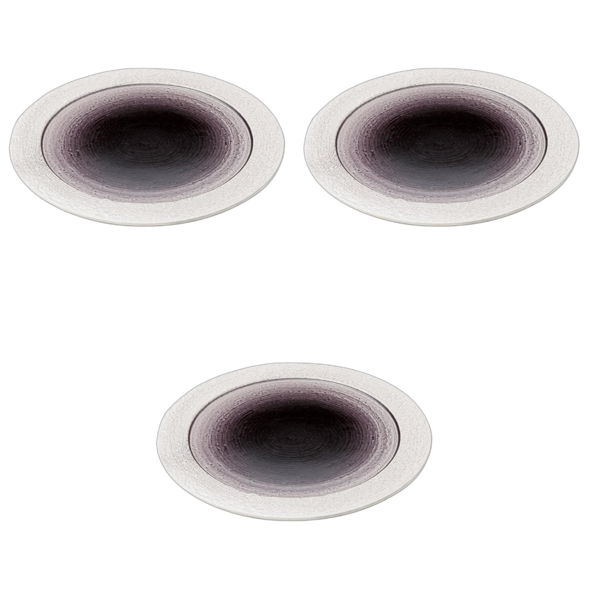 3個セット 紫吹31cmリム皿 [ 31×1cm ] 盛皿陶磁器 セトモノホンポ(Setomonohonpo)