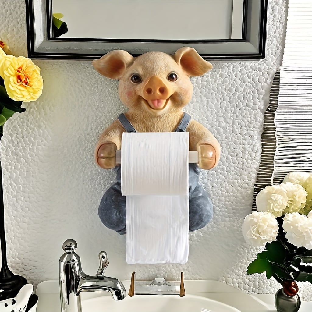 トイレット ペーパーホルダー 子豚 ユニーク おしゃれ かわいい トイレ インテリア 壁掛け おもしろ 雑貨 ポップ カジュアル 動物 アニマル 6,011円