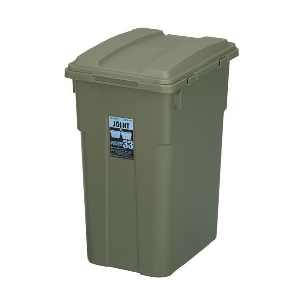（まとめ） 新輝合成TONBO 連結カラー分別ペール 33L カーキグリーン 02070-5 1台 [x2セット]