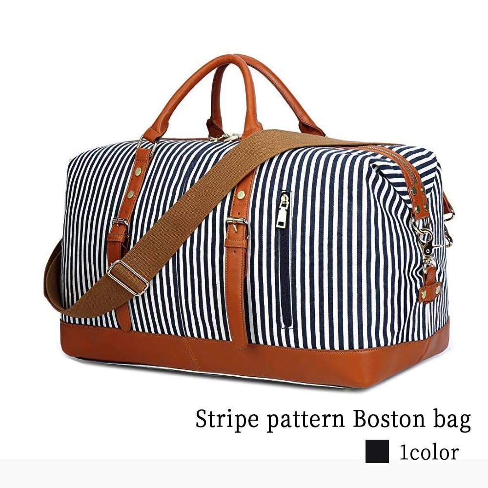 ボストンバッグ レディース ストライプ柄ボストンバッグ 春 スポーツ ナイロン ゴルフ ブランド アウトドア 旅行 大型 軽い かわいい 黒 ミニ 1泊 2泊 バッグ 折りたたみ 小さめ 夏 レザー 5,426円