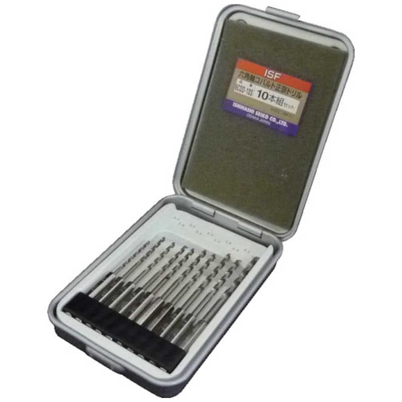 イシハシ精工　六角軸コバルト正宗ドリル 10本組セット(スチールケース入)　6COD10S