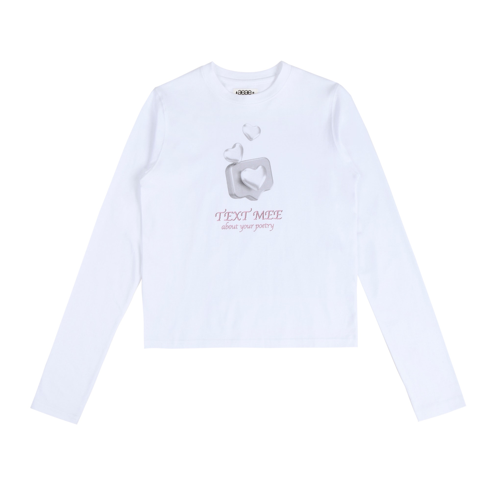 【aeae】 TEXT ME L/S : WHITE