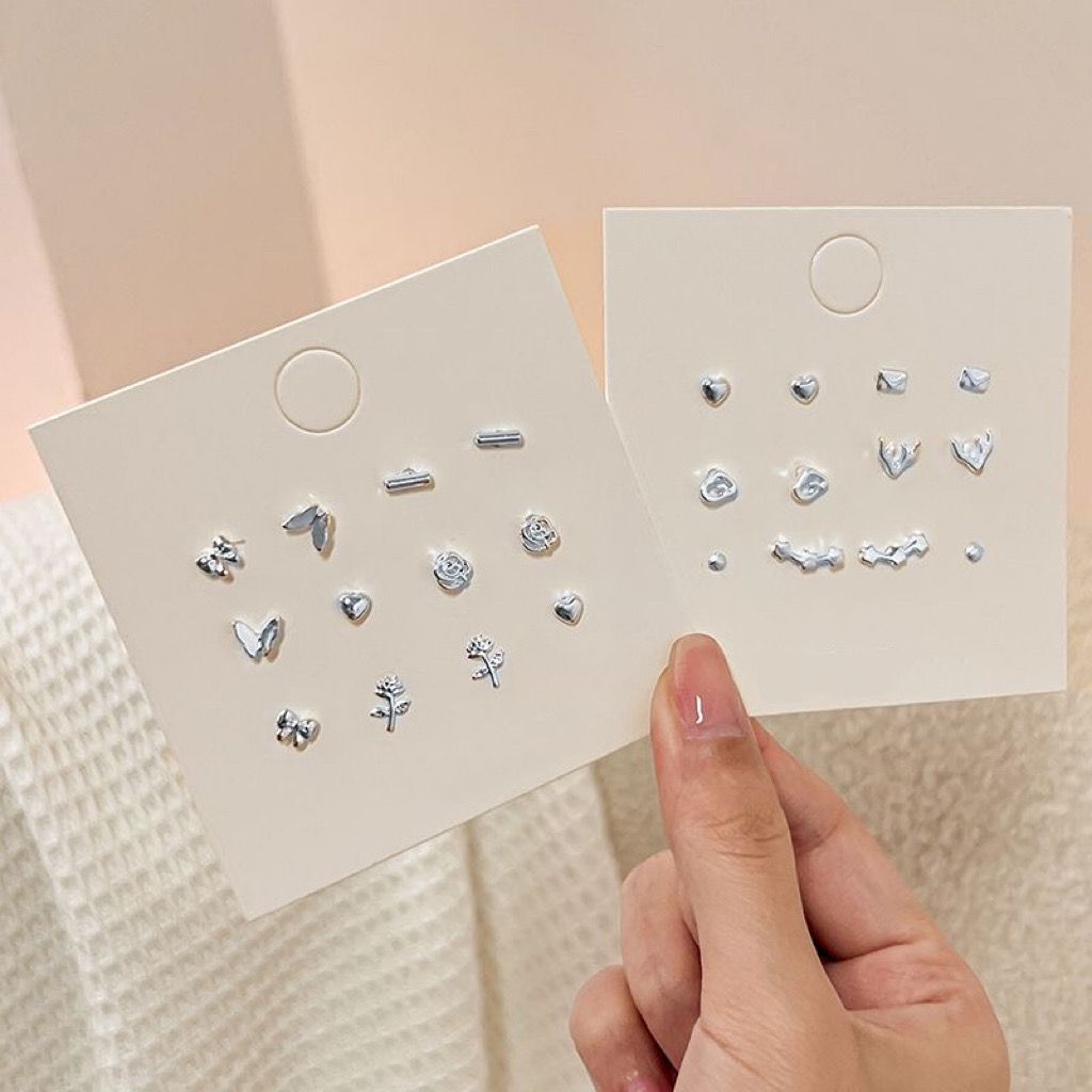 団体購入10点セットs シルバー ニードル 毎日小さくて絶妙なイヤリング セット ピッキングなしで睡眠中も耳穴に低刺激 耳骨ネイル ピアス