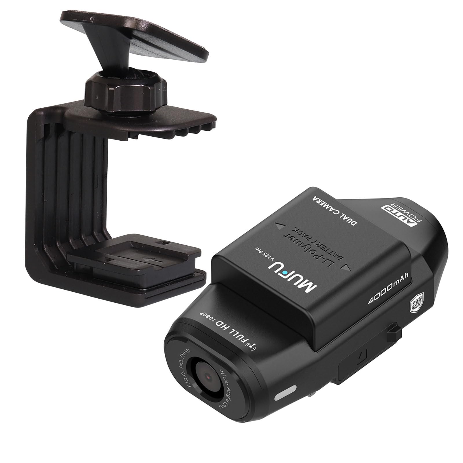 MAXWIN ドライブレコーダー 車載 2カメラ録画 自動車 装着即時録画 WiFi 200万画素 フルHD 4000mAhバッテリー内蔵 スマート感知センサー MUFU ブラック MF-BDVR00 11,282円
