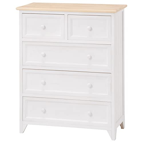 サイズ：ワイド 萩原 チェスト ナチュラルホワイト ワイド シャビーテイスト MCH-5276NAW 14,033円