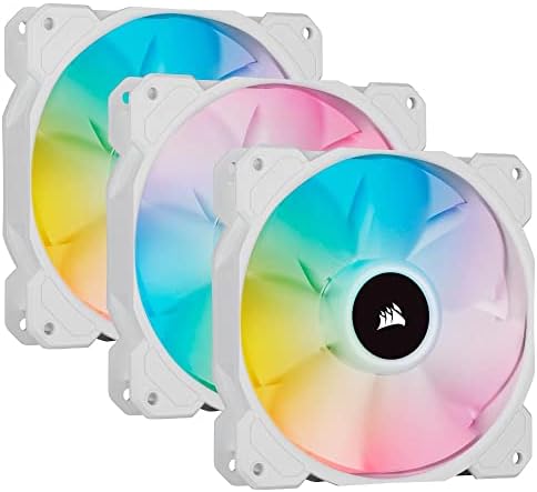 CORSAIR iCUE SP120 RGB ELITE Performance 120mm PWM Triple Fan Kit with iCUE Lighting Node CORE ホワ...