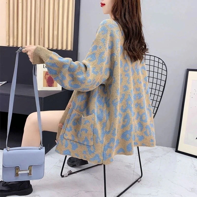 Tシャツカットソー セーターアウター 大きめ レディース ゆったり カジュアル トップス カーディガン ベーシックニット カーディガン