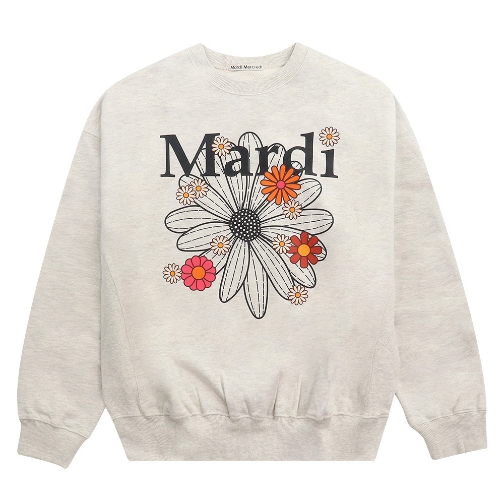 SWEATSHIRT FLOWERMARDI BLOSSOM OATMEAL BLACK 長袖 レディース 韓国 ファッション アパレル 8,564円