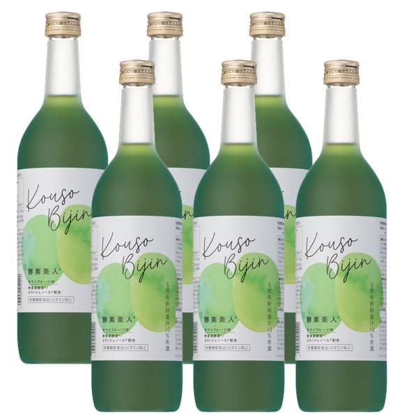 （６本セット）シーボン 酵素美人緑（PJ）（5倍濃縮キウイフルーツ味）720ｍl