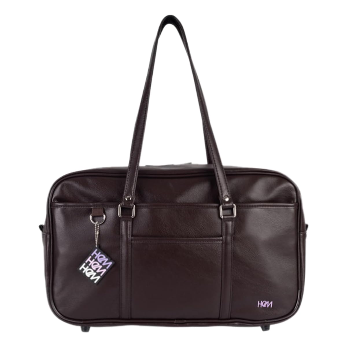 [HeM] [ヘム] スクールバッグ 合皮 ボストンバッグ トートバッグ A4 レディース ベスティー 39-7200 ブラウン×ラベンダーロゴ