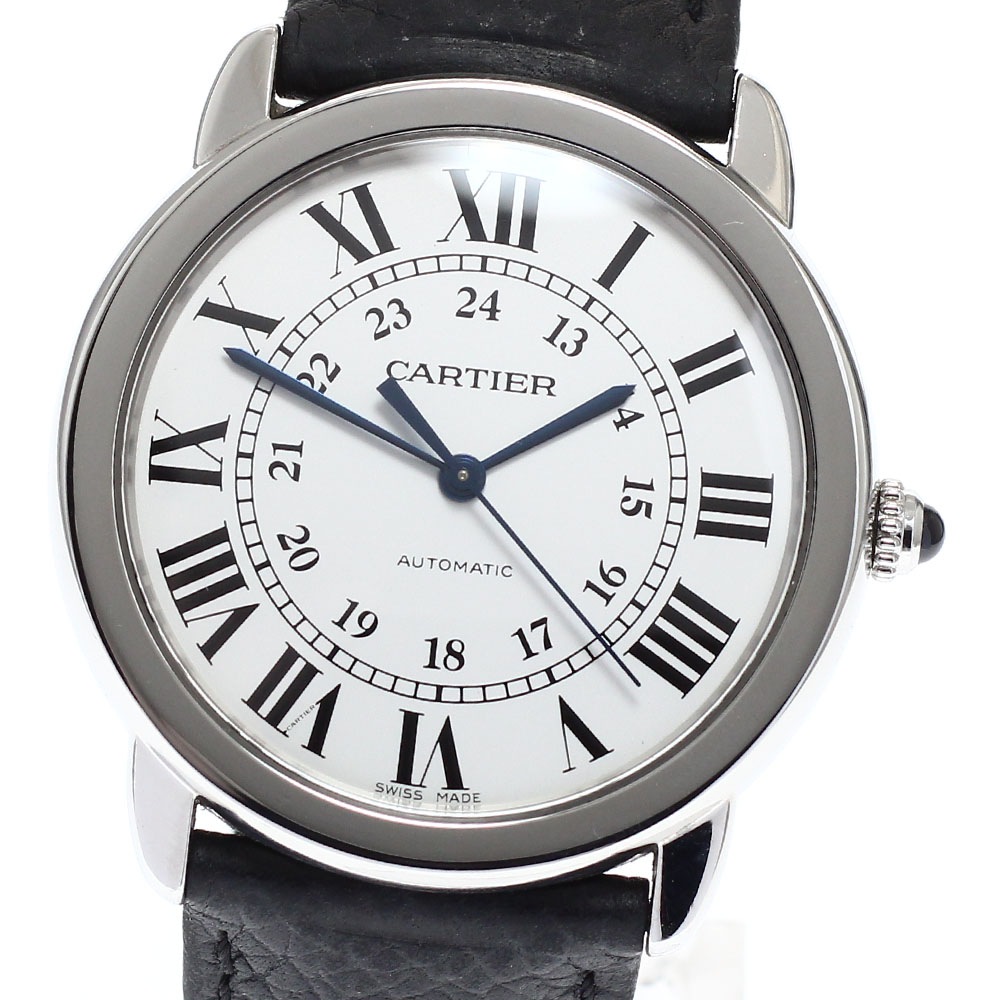 カルティエ CARTIER WSRN0021 ロンドソロ ドゥ カルティエ 36ｍｍ 自動巻き メンズ 保証書付き_960394【中古】