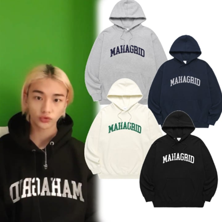 [STRAYKIDSヒョンジン着用] VARSITY LOGO HOODIE 4COLOR